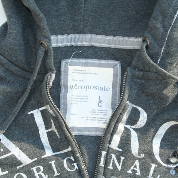 AEROPOSTALE Bling Jewels Zipper Hoodie Women Juniors L Warm Layer Sweatshirt - Picture 3 of 15